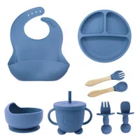 Full Set Kids Eating Set | Full Suction Dinner Set | 8 Pcs Set
