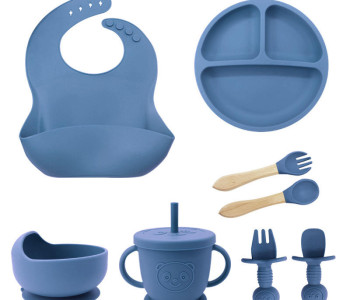 Full Set Kids Eating Set | Full Suction Dinner Set | 8 Pcs Set