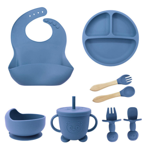 Full Set Kids Eating Set | Full Suction Dinner Set | 8 Pcs Set