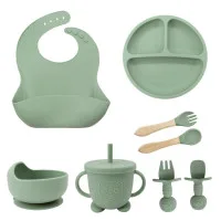Full Set Kids Eating Set | Full Suction Dinner Set | 8 Pcs Set