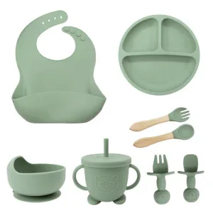 Full Set Kids Eating Set | Full Suction Dinner Set | 8 Pcs Set