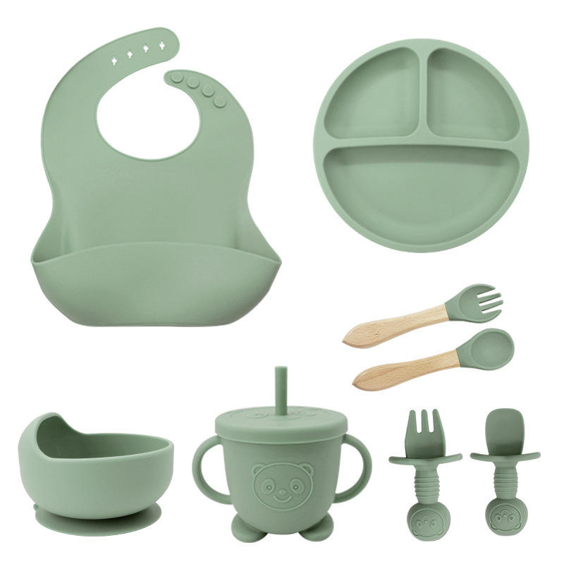 Full Set Kids Eating Set | Full Suction Dinner Set | 8 Pcs Set-Lokkisona-bangladesh