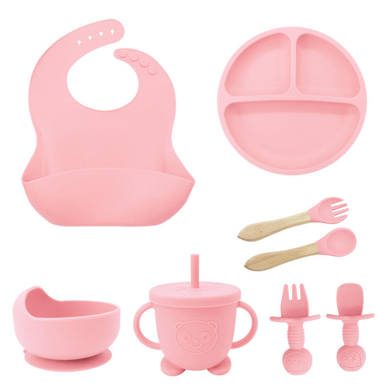 Full Set Kids Eating Set | Full Suction Dinner Set | 8 Pcs Set-Lokkisona-bangladesh