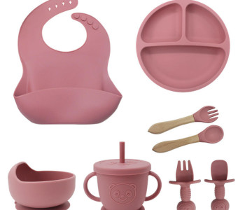Full Set Kids Eating Set | Full Suction Dinner Set | 8 Pcs Set