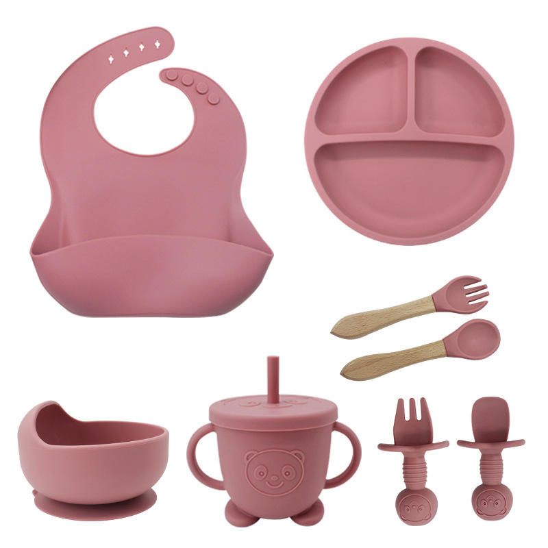 Full Set Kids Eating Set | Full Suction Dinner Set | 8 Pcs Set-Lokkisona-bangladesh