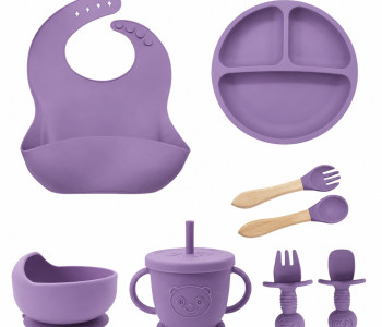 Full Set Kids Eating Set | Full Suction Dinner Set | 8 Pcs Set