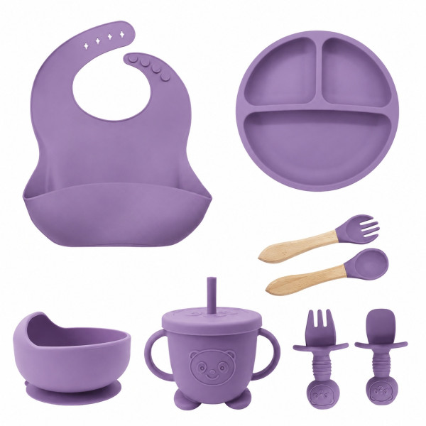 Full Set Kids Eating Set | Full Suction Dinner Set | 8 Pcs Set