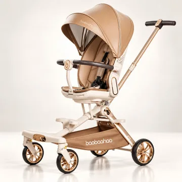 Luxurious V16 Baby Walker Lightweight Baby Strollers can Sit or Lie Down Folding Two-way High Landscape Newborn Stroller