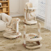 3 in 1 Foldable Portable Baby High Chair | Adjustable Feeding, Walker & Rocker Chair