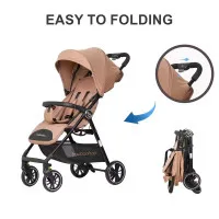 Baby stroller best travel lightweight travel baby carriage compact pram | Color Khaki