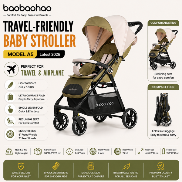 Baby stroller best travel lightweight travel baby carriage compact pram 