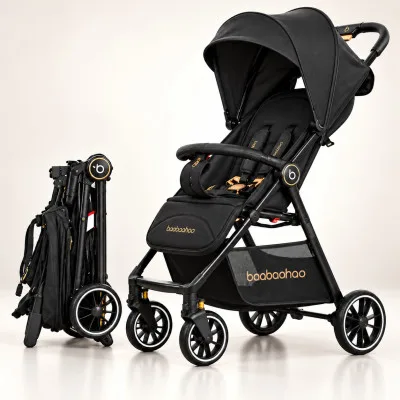 Baby stroller best travel lightweight travel baby carriage compact pram | Color Black
