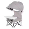 Portable Foldable Baby Chair with Canopy & Feeding Tray (Gray/Black) Portable Foldable Baby Chair with Canopy & Feeding Tray (Gray/Black)