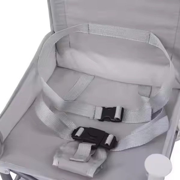Portable Foldable Baby Chair with Canopy & Feeding Tray (Gray/Black) Portable Foldable Baby Chair with Canopy & Feeding Tray (Gray/Black)