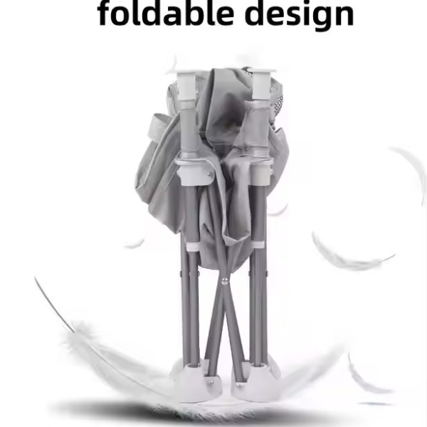 Portable Foldable Baby Chair with Canopy & Feeding Tray (Gray/Black) Portable Foldable Baby Chair with Canopy & Feeding Tray (Gray/Black)