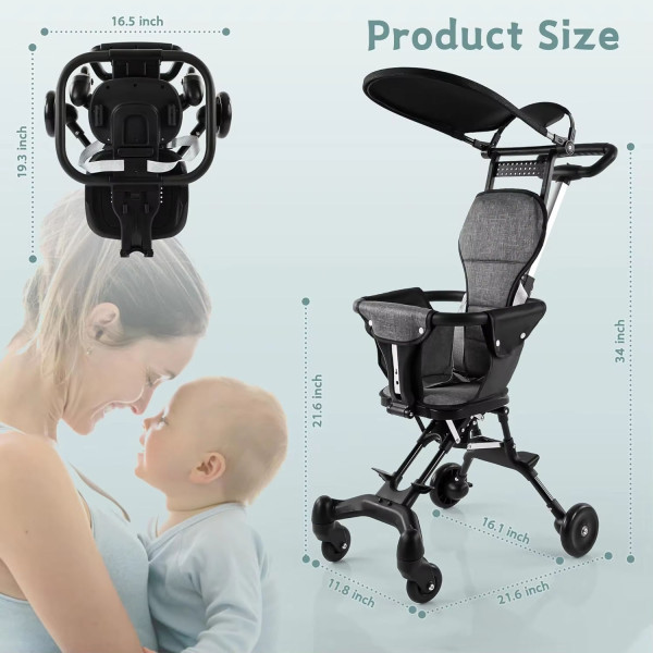 Mini Lightweight Baby Stroller | Foldable Travel Stroller 
