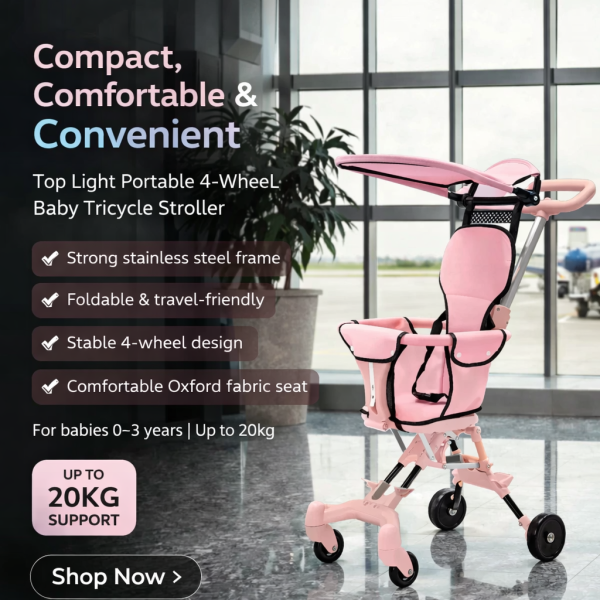Mini Lightweight Baby Stroller | Foldable Travel Stroller 