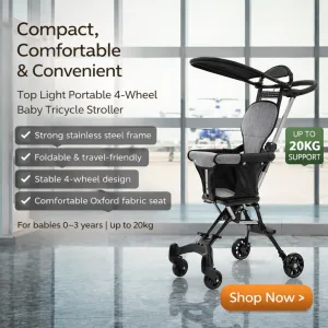 Mini Lightweight Baby Stroller | Foldable Travel Stroller 