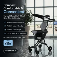 Mini Lightweight Baby Stroller | Foldable Travel Stroller 