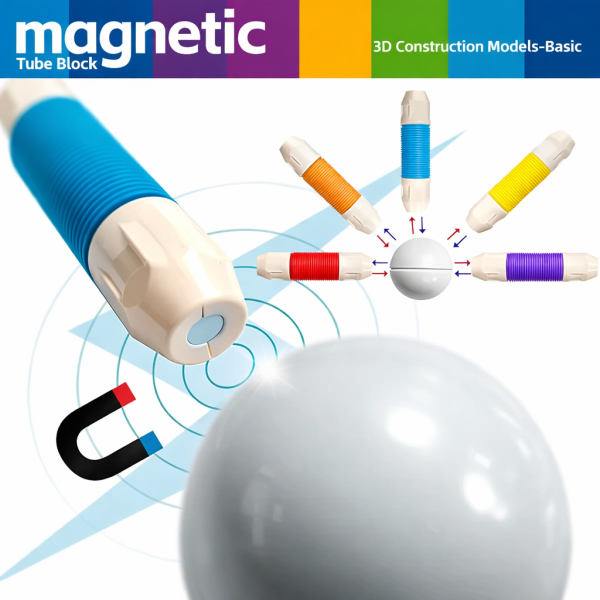 Magnetic Constructor Building Sticks with Flexible Tubes for Kids | Magnetic Constructor Building Sticks with Flexible Tubes for Kids |