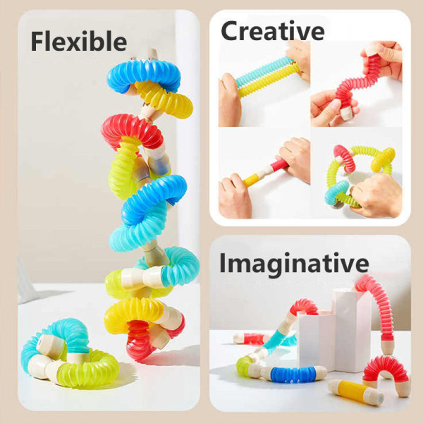 Magnetic Constructor Building Sticks with Flexible Tubes for Kids | Magnetic Constructor Building Sticks with Flexible Tubes for Kids |