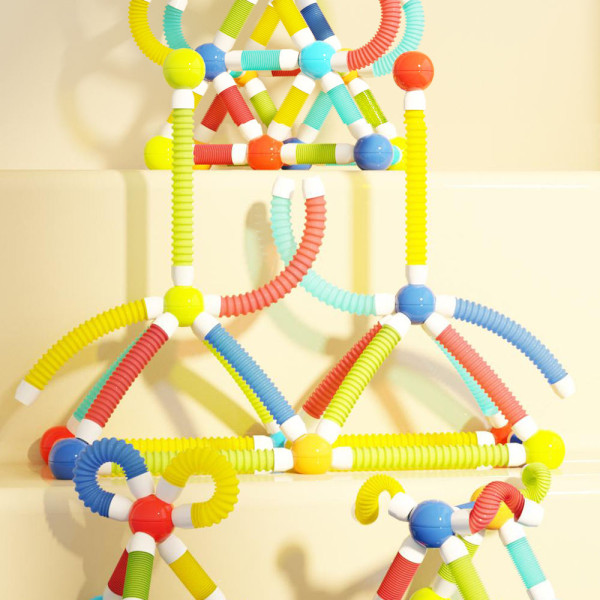Magnetic Constructor Building Sticks with Flexible Tubes for Kids | Magnetic Constructor Building Sticks with Flexible Tubes for Kids |