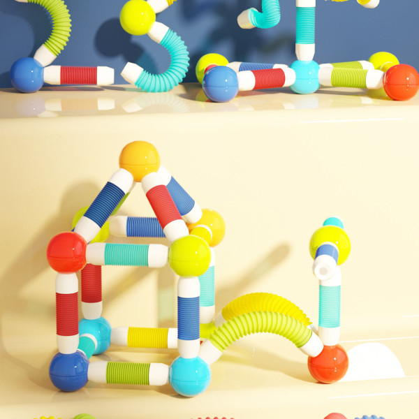 Magnetic Constructor Building Sticks with Flexible Tubes for Kids | Magnetic Constructor Building Sticks with Flexible Tubes for Kids |