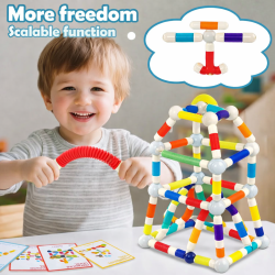 Magnetic Constructor Building Sticks with Flexible Tubes for Kids | Magnetic Constructor Building Sticks with Flexible Tubes for Kids |