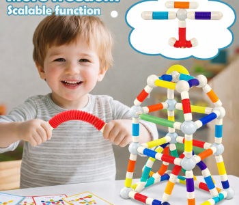 Magnetic Constructor Building Sticks with Flexible Tubes for Kids | Magnetic Constructor Building Sticks with Flexible Tubes for Kids |