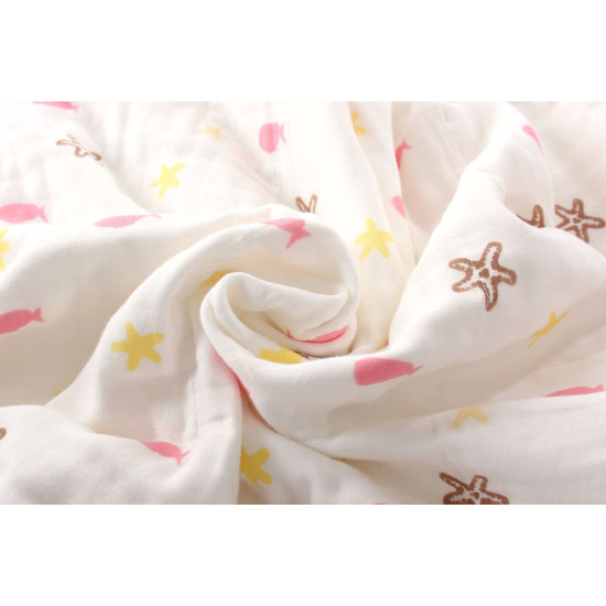 5 Pcs - Six Layer Face Towel Cotton Washcloth Cum Baby Towel | Very Soft & Smooth | 5 Pcs Set | Mixed Printed 5 Pcs - Six Layer Face Towel Cotton Washcloth Cum Baby Towel | Very Soft & Smooth | 5 Pcs Set | Mixed Printed