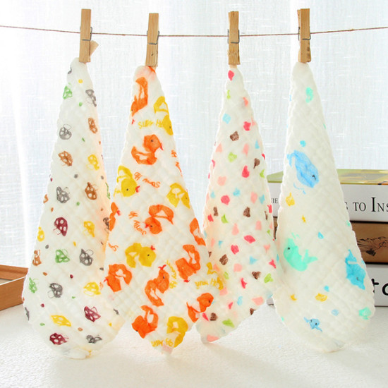 5 Pcs - Six Layer Face Towel Cotton Washcloth Cum Baby Towel | Very Soft & Smooth | 5 Pcs Set | Mixed Printed 5 Pcs - Six Layer Face Towel Cotton Washcloth Cum Baby Towel | Very Soft & Smooth | 5 Pcs Set | Mixed Printed