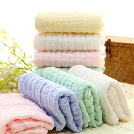 4 Pcs - Six Layer 30cm X 50cm Face Towel Cotton Washcloth Maternal & Baby Towel | Very Soft & Smooth | 4 Pcs Set | Random Color