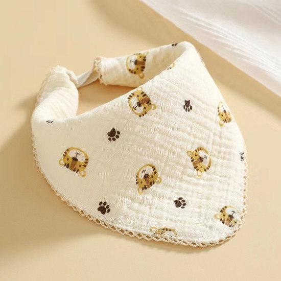 Four Layer Cotton Bibs| Very Soft & Smooth | Tiger Cub