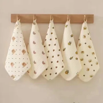 Four Layer Cotton Towel| Very Soft & Smooth | 5 Pcs Set | Mixed Printed