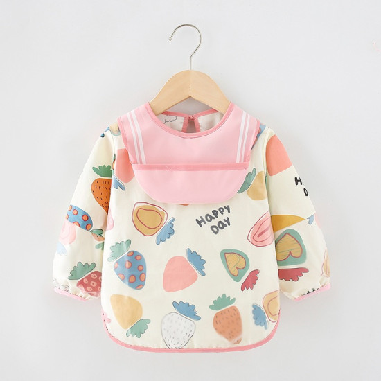 Long-Sleeved Anti-Dressing Waterproof Baby’s Dining Clothes Children’s Apron Baby’s Bib Guard| Crown Strawberry | 0-2 Year Long-Sleeved Anti-Dressing Waterproof Baby’s Dining Clothes Children’s Apron Baby’s Bib Guard| Crown Strawberry | 0-2 Year