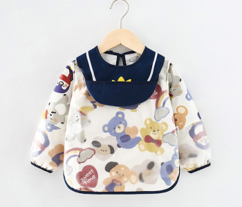 Long-Sleeved Anti-Dressing Waterproof Baby’s Dining Clothes Children’s Apron Baby’s Bib Guard| Crown Bear | 0-2 Year Long-Sleeved Anti-Dressing Waterproof Baby’s Dining Clothes Children’s Apron Baby’s Bib Guard| Crown Bear | 0-2 Year