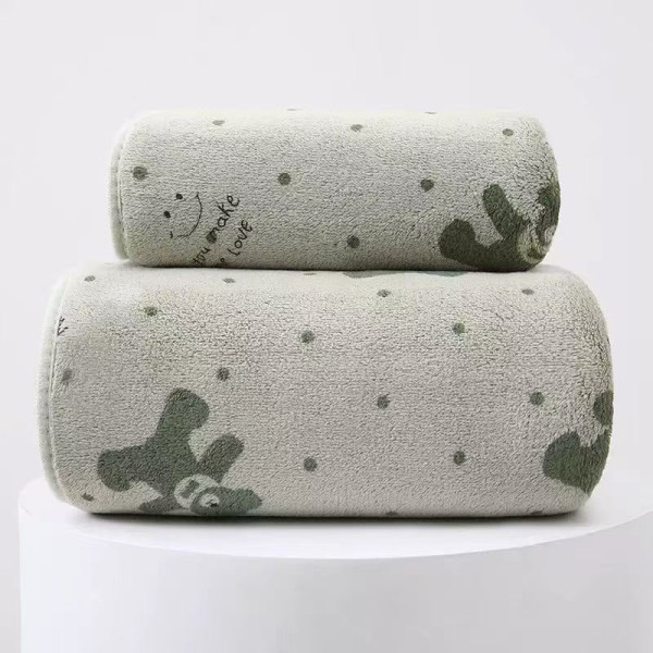 New Coral Velvet Floral Towel Set, Soft and Absorbent Printed Bath Towel, Home Daily Towel and Bath Towel Two-Piece Set (14*30 & 28*55 INCH) New Coral Velvet Floral Towel Set, Soft and Absorbent Printed Bath Towel, Home Daily Towel and Bath Towel Two-Piece Set (14*30 & 28*55 INCH)