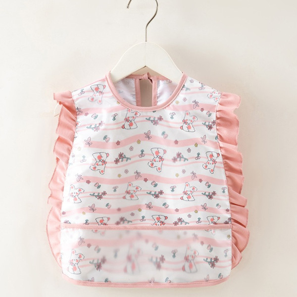 Waterproof Baby Feeding Bib Apron – Sleeveless Wash-Free Toddler Eating Gown (Lace Rabbit Blue) | Lightweight Summer Bib (1–3 Years) | lace rabbit-pink Waterproof Baby Feeding Bib Apron – Sleeveless Wash-Free Toddler Eating Gown (Lace Rabbit Blue) | Lightweight Summer Bib (1–3 Years) | lace rabbit-pink