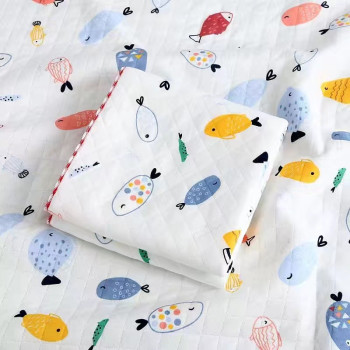 Warm Cotton Baby Swaddle Blanket for Newborns| Colorful fish | Specifications: ( 33*33 Inchi )
