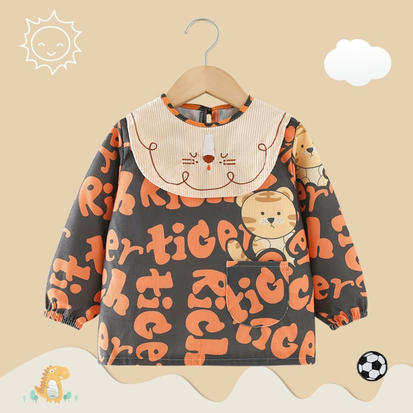 Corduroy Waterproof Baby Smock Bib – Long Sleeve Anti-Dirty Feeding Apron (0–2 Years) | Autumn Winter Reverse Wear Baby Protective Clothing Corduroy Waterproof Baby Smock Bib – Long Sleeve Anti-Dirty Feeding Apron (0–2 Years) | Autumn Winter Reverse Wear Baby Protective Clothing