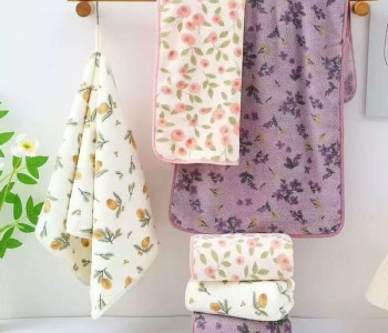 New Coral Velvet Floral Towel Set, Soft and Absorbent Printed Bath Towel, Home Daily Towel and Bath Towel Two-Piece Set (14*30 & 28*55 INCH) New Coral Velvet Floral Towel Set, Soft and Absorbent Printed Bath Towel, Home Daily Towel and Bath Towel Two-Piece Set (14*30 & 28*55 INCH)
