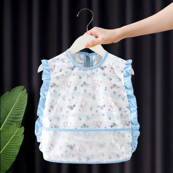Waterproof Baby Feeding Bib Apron – Sleeveless Wash-Free Toddler Eating Gown (lace rabbit-blue) | Lightweight Summer Bib (1–3 Years) | lace rabbit-blue Waterproof Baby Feeding Bib Apron – Sleeveless Wash-Free Toddler Eating Gown (lace rabbit-blue) | Lightweight Summer Bib (1–3 Years) | lace rabbit-blue