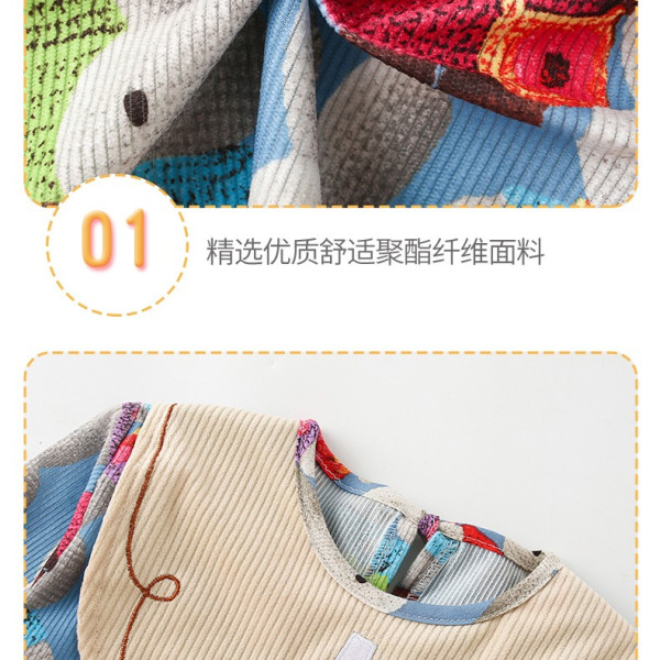 Corduroy Waterproof Baby Smock Bib – Long Sleeve Anti-Dirty Feeding Apron (0–2 Years) | Autumn Winter Reverse Wear Baby Protective Clothing Corduroy Waterproof Baby Smock Bib – Long Sleeve Anti-Dirty Feeding Apron (0–2 Years) | Autumn Winter Reverse Wear Baby Protective Clothing