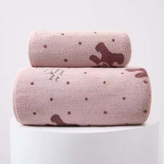 New Coral Velvet Floral Towel Set, Soft and Absorbent Printed Bath Towel, Home Daily Towel and Bath Towel Two-Piece Set (14*30 & 28*55 INCH) New Coral Velvet Floral Towel Set, Soft and Absorbent Printed Bath Towel, Home Daily Towel and Bath Towel Two-Piece Set (14*30 & 28*55 INCH)