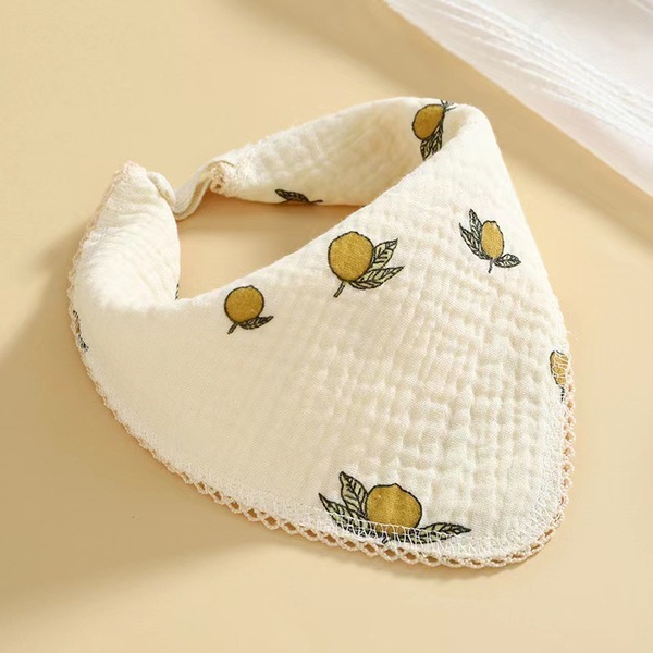 Four Layer Cotton Bibs| Very Soft & Smooth | Lemon Four Layer Cotton Bibs| Very Soft & Smooth | Lemon