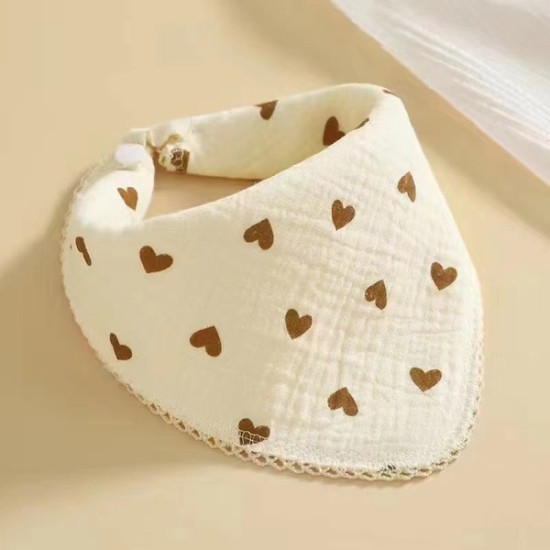 Four Layer Cotton Bibs| Very Soft & Smooth | Love Four Layer Cotton Bibs| Very Soft & Smooth | Love