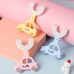 U-Shape Toothbrush For Kids Silicon Bristles Mouth Spate Teeth Cleaning Brush | Texi Articraft