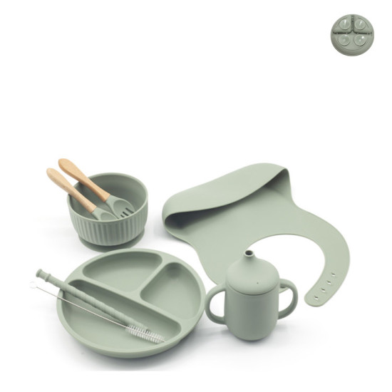 Premium Silicone Feeding Set 8pcs Price in Bangladesh | BPA-Free Baby Set