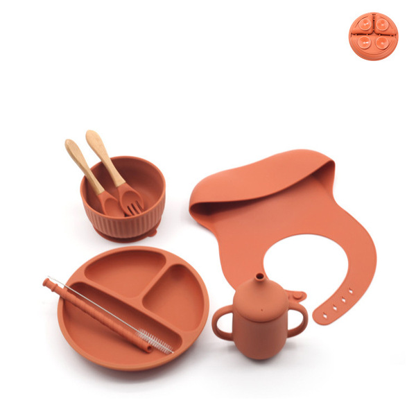 ScandiBite™ Silicone Dinner Set with Children's Eating Bib | Special Edition-Lokkisona-bangladesh