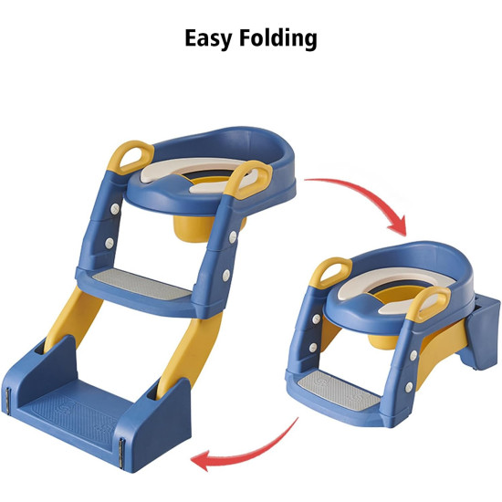 Potty Training Seat with Ladder for Kids | Foldable Toilet Training Seat Bangladesh Potty Training Seat with Ladder for Kids | Foldable Toilet Training Seat Bangladesh
